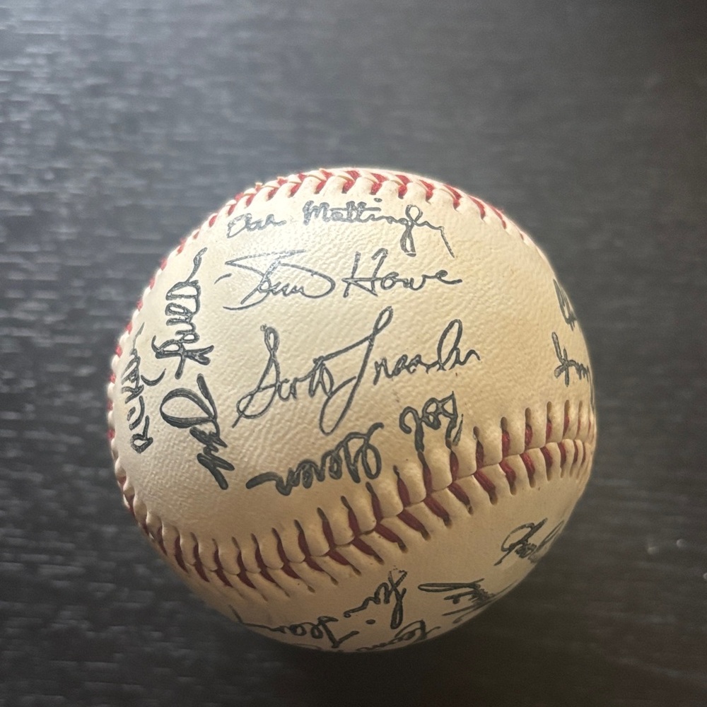 Autographed 80’s Baseball with  Yankee team Signatures